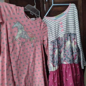 Girls Dresses Size 8 Millie loves Lilly and RicRac and Ruffles Unicorns/Horse
